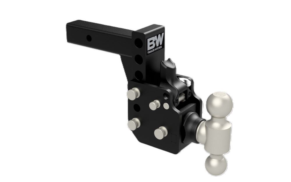 B&W Tow & Stow Dual Ball Pintle Hitch - 6-1/2 Inch Drop, 4 Inch Rise, 21,000 GTW - Fits 2-1/2 Inch Receivers