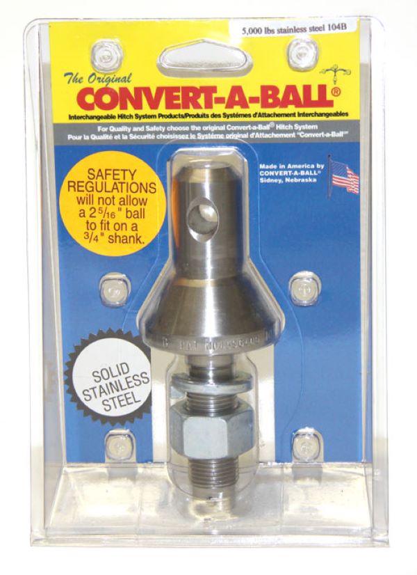 Convert-A-Ball 3/4 inch Stainless Steel Shank Only