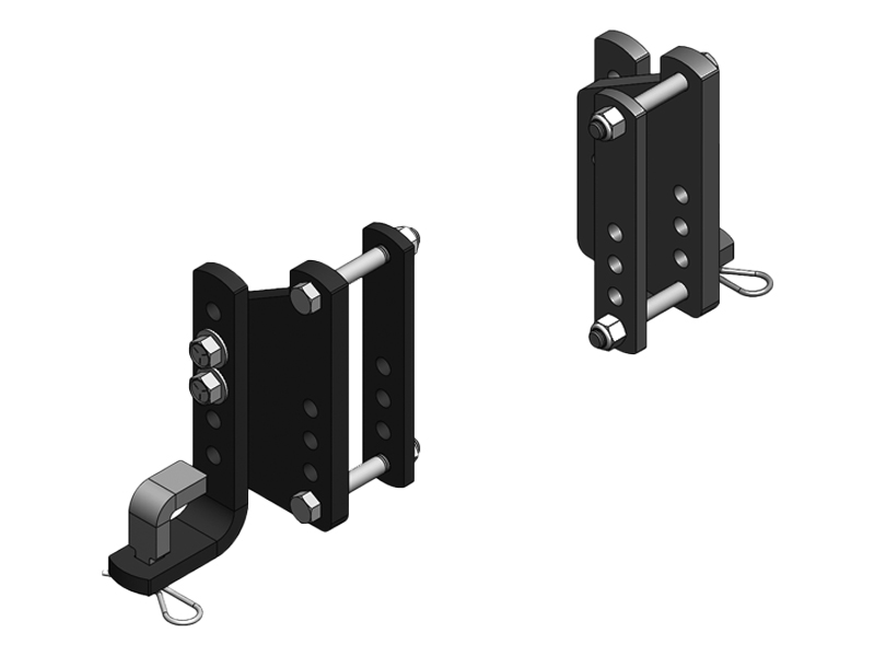 Blue Ox BXW4074, Replacement Standard L Brackets w/ Mount, Pair, Fits Blue Ox TrackPro and 2-Point Weight Distributions