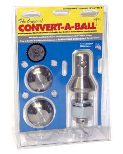 Convert-A-Ball Stainless Steel 2-Ball Set - 1-7/8 and 2 Inch Balls - 1 Inch Shank
