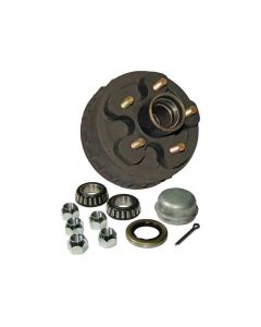 Trailer Hub and Drum Assembly - 5 on 4-1/2" Bolt Circle, 1,250lb Capacity for Straight Spindle