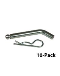 5/8 inch Extra Long Hitch Pin and Clip - 10-Pack - for 2-1/2 Receivers