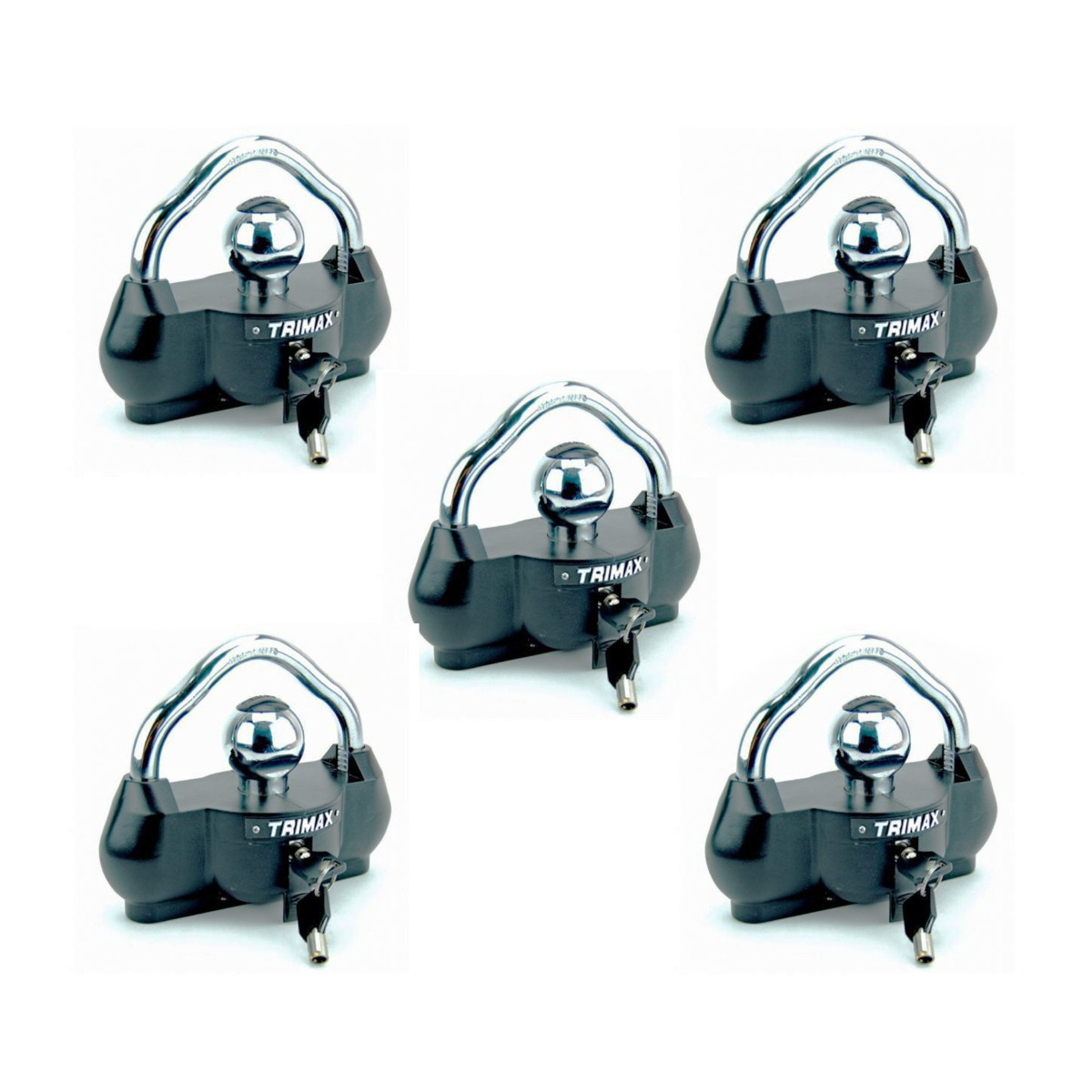 Keyed-Alike Deluxe Universal Trailer Coupler Locks (5-Pack)